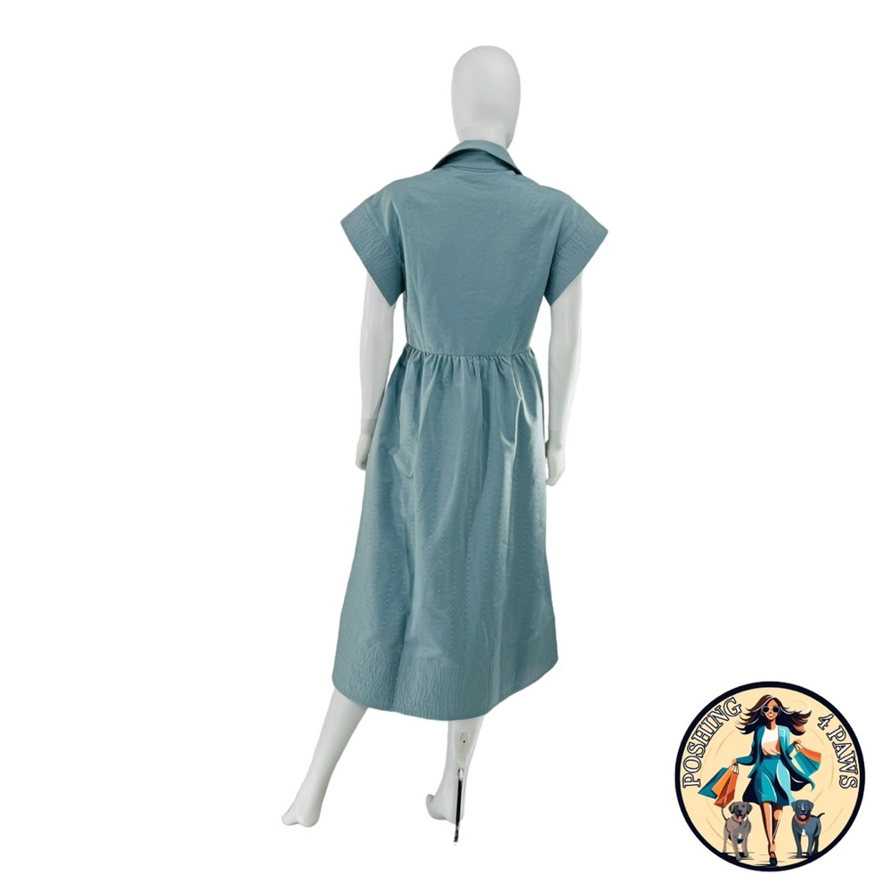 Tuckernuck Pale Blue Belted Midi Shirt Dress - Picture 7 of 10